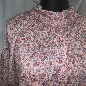 Floral button up blouse - XXL